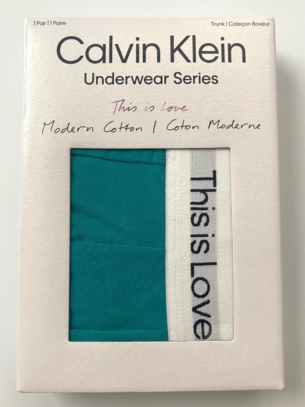Calvin Klein Mens Underwear Pride This is Love Modern Cotton Trunk NB3182 440 L